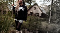 Woman blondes models