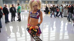 Woman blondes models cosplay lollipop chainsaw Jessica Nigri