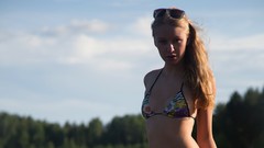 Woman blondes models ella bikini top Fame Girls