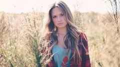 Woman blondes models girls in nature