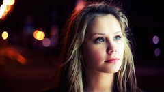 Woman blondes models looking away