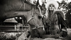 Woman blondes models Marina Linchuk