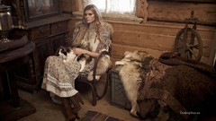 Woman blondes models Marina Linchuk