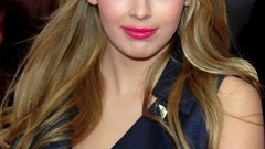 Woman blondes models red carpet blue dress Keeley Hazell 