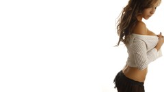 Woman blondes models Simple Background