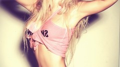 Woman blondes panties