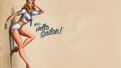 Woman blondes pinups