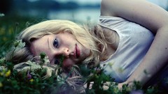 Woman blondes portraits