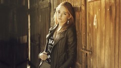 Woman blondes portraits