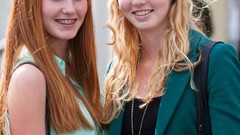 Woman blondes redheads nipples boobs group of girls