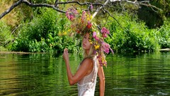 Woman blondes rivers