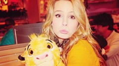 Woman blondes sad eyes bridgit mendler