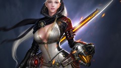 Woman blondes science fiction