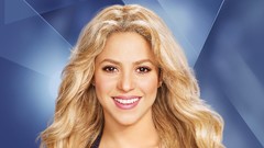 Woman blondes shakira smiling singers