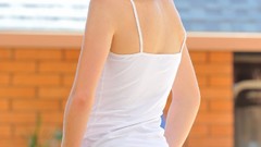 Woman blondes skinny