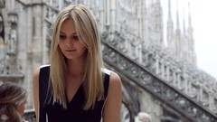 Woman blondes smiling