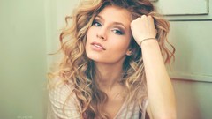 Woman blondes smiling