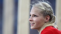 Woman blondes smiling Athletes darya klishina
