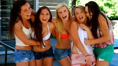 Woman blondes smiling jailbait