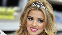 Woman blondes smiling lucy