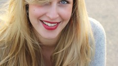 Woman blondes smiling models