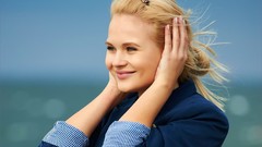 Woman blondes smiling models Talia