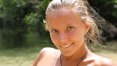 Woman blondes smiling models W4B magazine Clover (W4B)