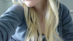 Woman blondes smiling piercings