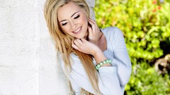 Woman blondes smiling Sophia Knight