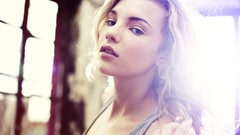 Woman blondes sunlight