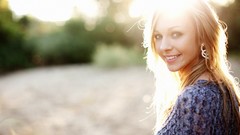 Woman blondes sunlight models