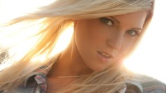 Woman blondes sunlight models portraits Niki Lee Young