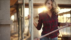 Woman blondes sunlight Rachel Ann Yampolsky