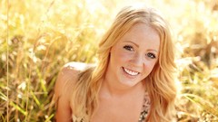 Woman blondes sunlight smiling freckles piercings girls in 