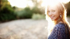 Woman blondes sunlight smiling piercings Taylor McCutchan