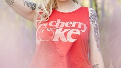 Woman blondes tattoos models