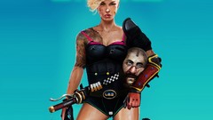 Woman blondes tattoos panties artwork fantasy art