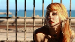 Woman blondes tattoos piercings suicide girls Jane Doe