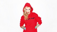 Woman blondes tattoos swag Russians hooded Karina Toby