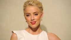 Woman blondes white dress amber heard