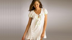 Woman blondes white dress models candice swanepoel