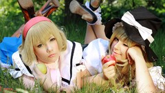 Woman blondes witches touhou kirisame marisa alice margatroid 