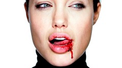 Woman blood Angelina Jolie faces Actress