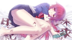 Woman blood Anime legs mirai nikki gasai yuno redheads