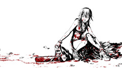 Woman blood chainsaw Simple