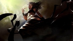 Woman blood magic: the gathering artwork fantasy art skyscapes 