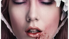 Woman blood models portraits