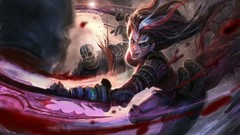 Woman blood Swords artwork fantasy art