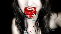 Woman blood Vampires teeth