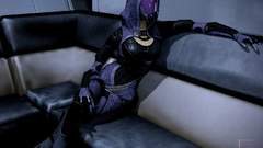 Woman blue abstract Future